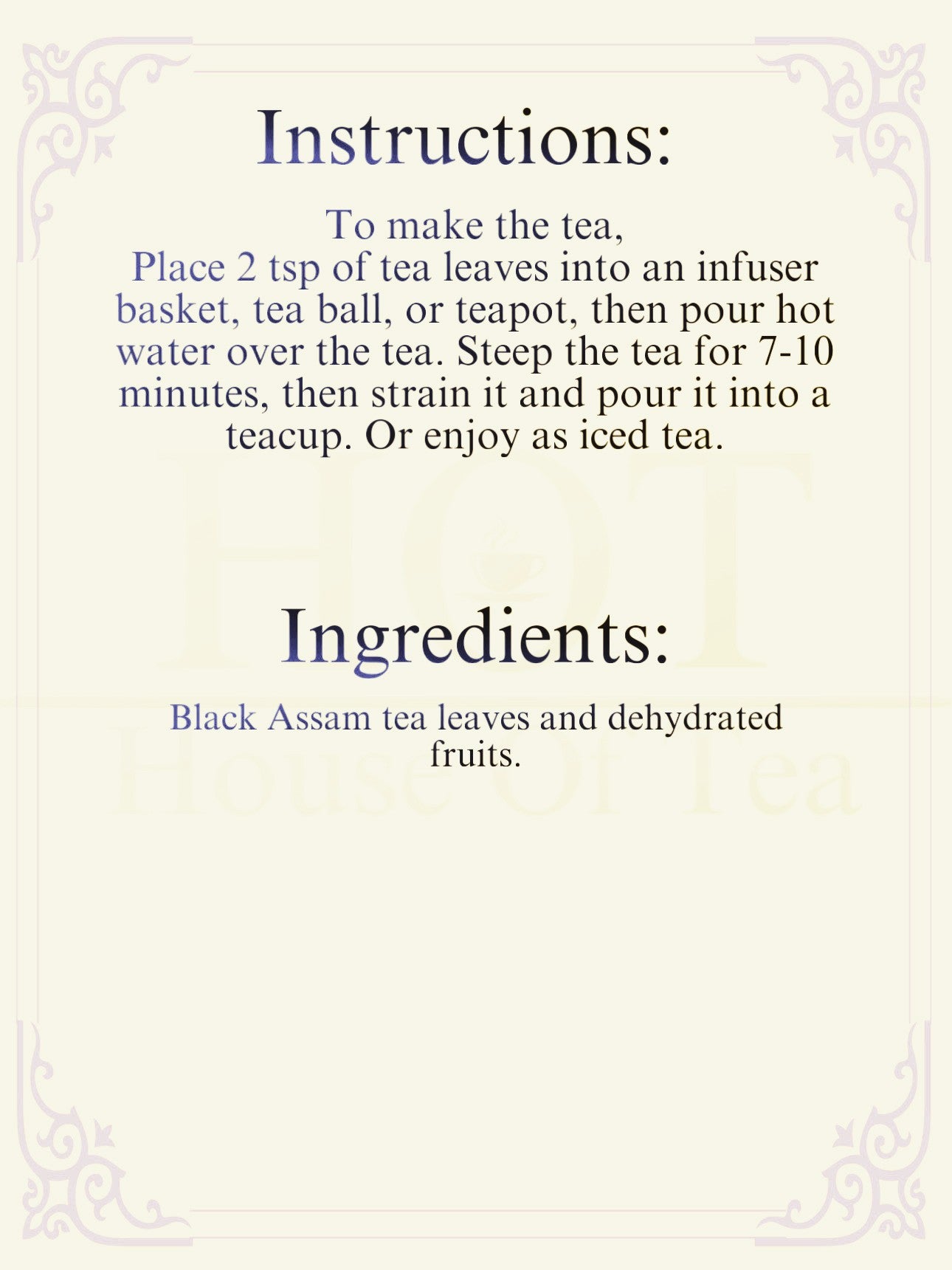 Guava Tea Blend, Hot or Iced.(Makes 50 cups)